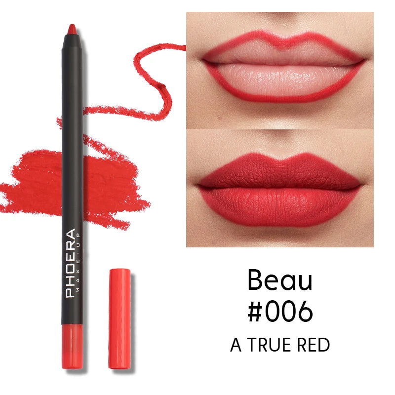 13 Colors Lip Liner Pen Lipstick Fog Surface Matte Waterproof Lipstick Pen Wooden Lip Liner Pencil Women Makeup