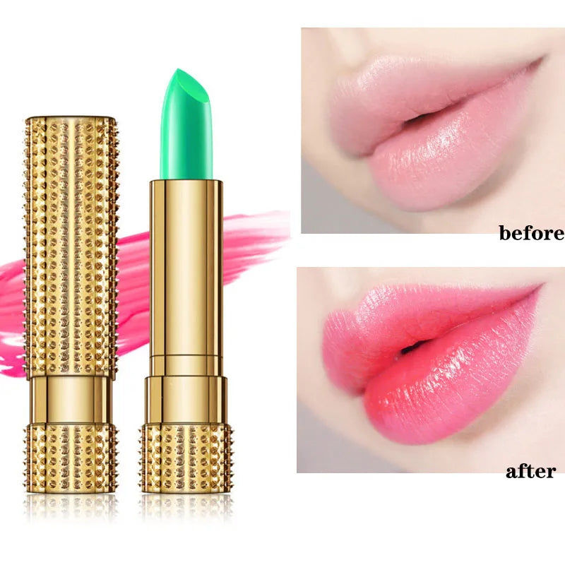 99% Aloe Vera Temperature Color Change Lipstick Moistourizing Lip Natural Temperature Change Color Lasting Jelly Lip Balm