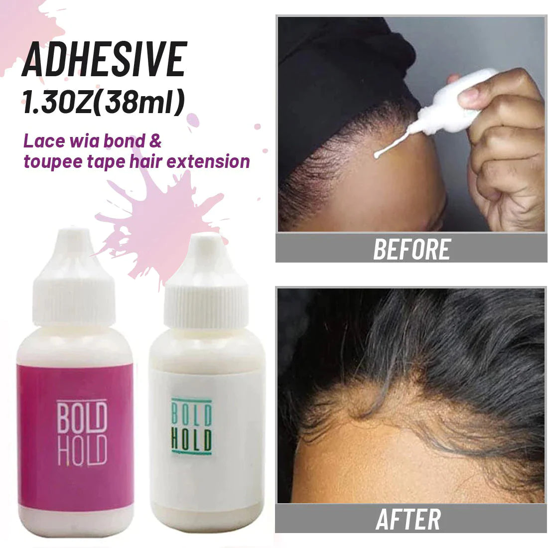 Ultimate Wig Adhesive Kit: Bold Hold Lace Glue, Waterproof Adhesive, Hair Wax Stick & Remover