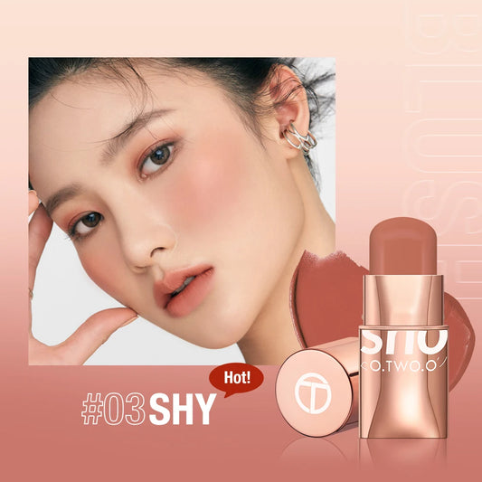 Lipstick Blush Stick 3-In-1 Eyes Cheek and Lip Tint Buildable Waterproof Lightweight Cream Multi Stick Makeup for Women