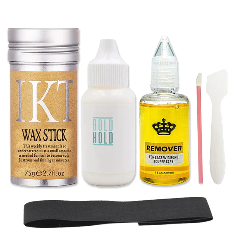 Ultimate Wig Adhesive Kit: Bold Hold Lace Glue, Waterproof Adhesive, Hair Wax Stick & Remover